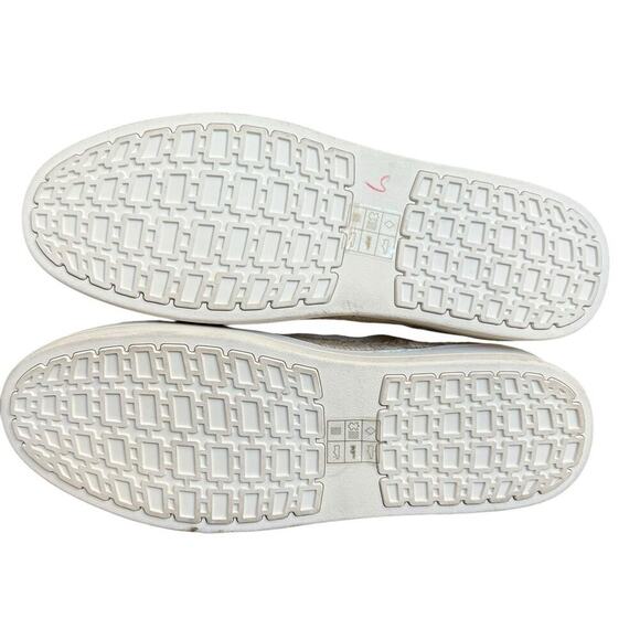 Jack Rogers Canvas Mia Metallic Gold White Tan Platform Sneakers 9.5 Espadrille - Picture 10 of 10